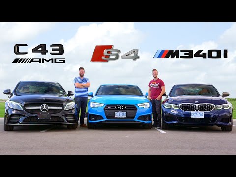 2020 BMW M340i vs Audi S4 vs Mercedes C43 AMG // Performance Sedan Face-Off