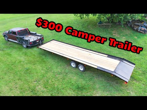 Building a Shipping Container trailer. 32' Flat deck from an old camper