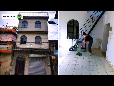 Full video A lady renovates a big house She works hard and renovates it after work every afternoon