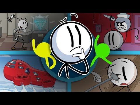 The Henry Stickmin Collection - All Endings, Scenes, Fails (Full Gameplay)