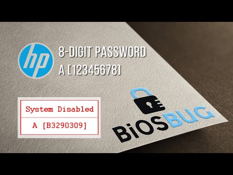 Reset forgotten HP laptop bios password A [12345678]