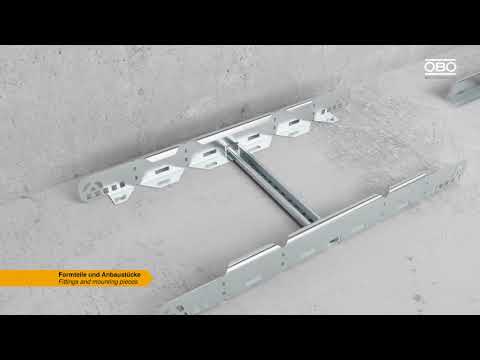 Монтаж лестничных кабельных лотков ОБО Беттерманн