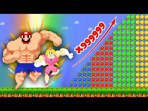 Mario Collects 999,999 Seed Turn To Strongest Muscle