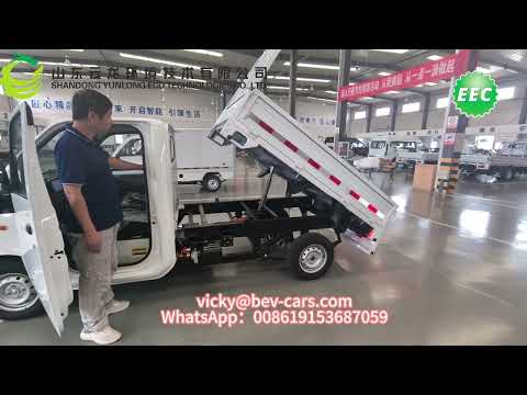 EEC COC L7e electric pickup truck cargo van vehicle with hydraulic self-unloading cargo hopper