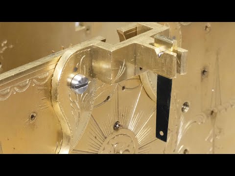 #003 Part V  A new pendulum suspension spring for our three-train spring clock.