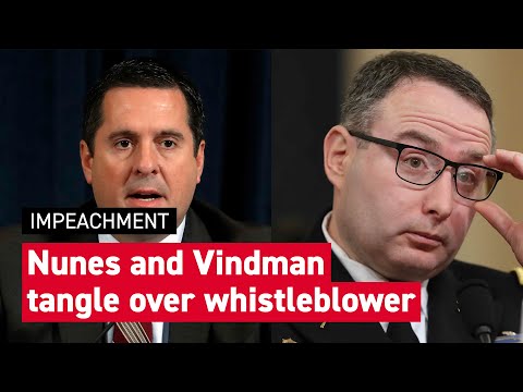 Rep. Nunes and Lt. Col. Vindman have tense exchange over whistleblower | POLITICO