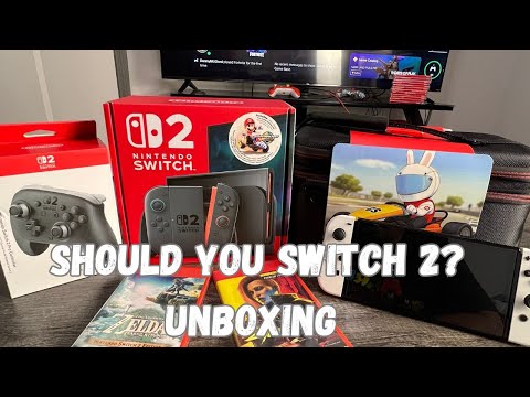 Nintendo switch 2 unboxing + accessories , Should you Switch to?