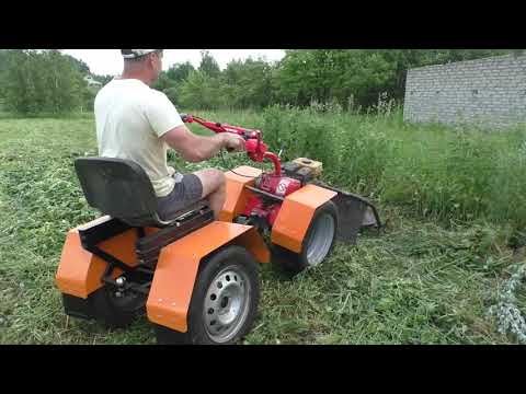 I RIDE A WALK-BLOWER and MOW HAY.