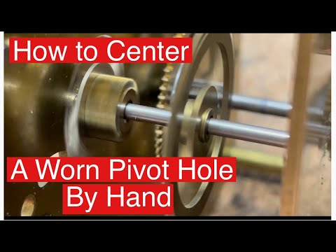 Clock Repair - How to Center a Worn Pivot Hole by Hand #clockrepair #centerawornpivothole