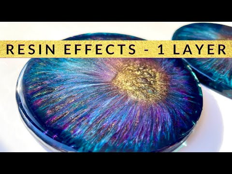 Resin Puddle Pour: Gorgeous Teal, Pink, Gold with a touch of sparkle!