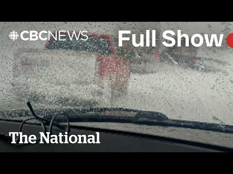 CBC News: The National | Blizzard traps drivers on Alberta highway