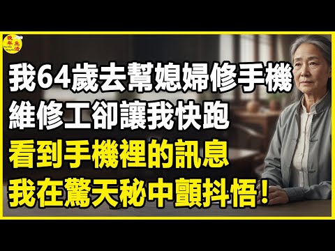 我64歲，去幫媳婦修手機，維修工卻讓我快跑！看到手機裡的訊息，我在驚天秘中顫抖悟！#中老年生活 #為人處世 #生活經驗 #情感故事 #幸福人生 #上了年紀該明白的事
