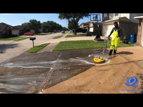 This FILTHY Driveway Has NEVER Been Pressure Washed Until We Came and Made It Look NEW