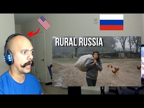 American Reacts Daily Routine of a COUNTRY GIRL in SIBERIA in SPRING Morning To Night Rural Life