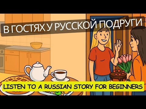 Russian Listening Practice: 'Visiting my Russian friend' Slow Story (Beginner A1 Level)