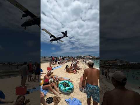 Maho Beach - St Maarten 🔥 #travel #stmaarten #closecall