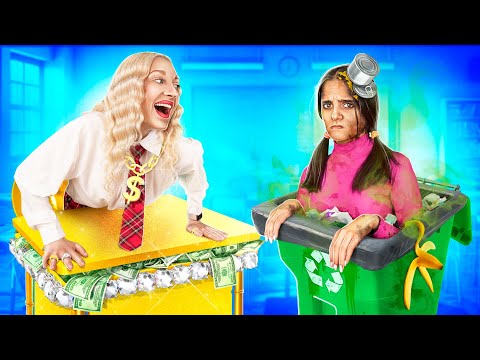 Poor girl goes to a fancy school