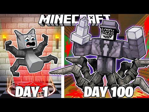 I Survived 100 Days in SPRUNKI HOUSE OF HORRORS in Minecraft!