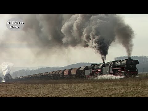 3 Dampfloks an einem Güterzug. Eine Sinfonie in Dampf und Klang