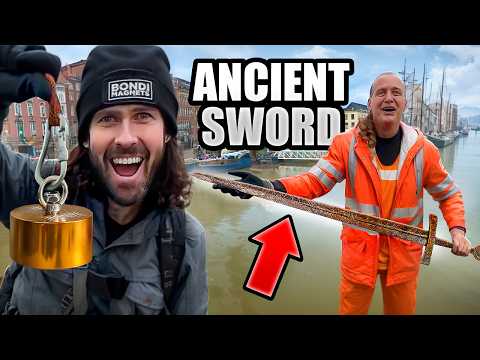 We FOUND A SWORD! Magnet Fishing in the River Reveals 400 Year Old Treasure