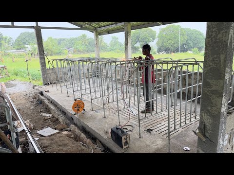 Installing Gestating Pen Cage| Pigpen Update
