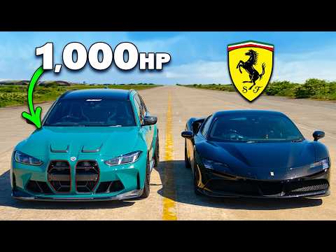 Can a 1,000hp BMW M3 beat a Ferrari SF90?