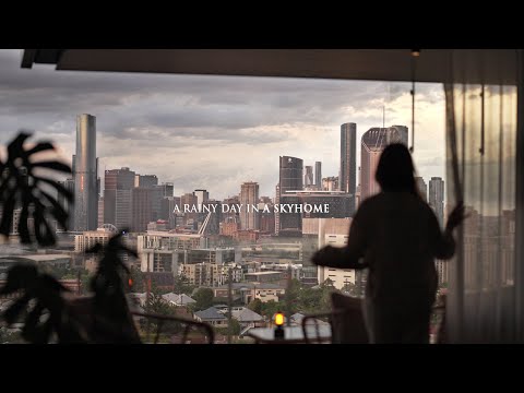 Slow Rainy Day in a Skyhome | Storm, Calm & Cozy Cooking Moments
