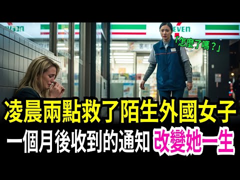 凌晨兩點,窮學生救了在便利商店痛哭的英國女子。一個月後,辦事處打來的電話改變了她的人生⋯