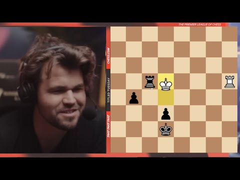 Magnus LAUGHS at the STALEMATE TRICK and He TEACHES How to BUILD A BRIDGE in the ROOK ENDGAME