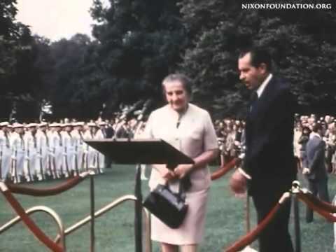 Israeli Prime Minister Golda Meir at the White House, 1969