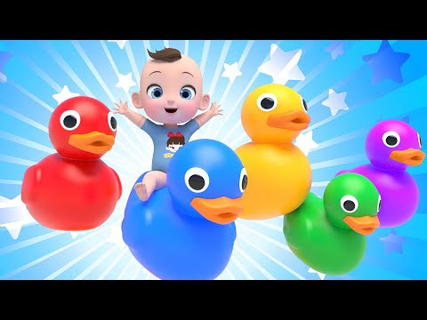 5 Color Ducks Song! | Nursery Rhymes | Baby & Kids Songs