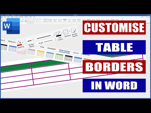 Customise Table Borders and Cell Outlines in Word | Microsoft Word Tutorials