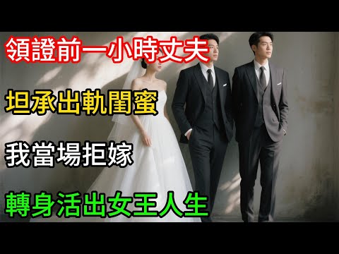 《拒嫁後的人生》領證前一小時丈夫坦承出軌閨蜜，我當場拒嫁，轉身活出女王人生。#小説 #故事分享 #情感 #愛情紀錄