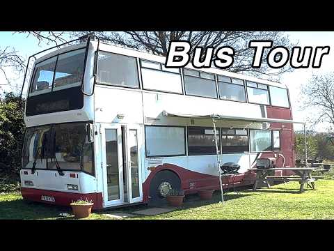 Double Decker BUS Turned Cozy Tiny Dream Home!