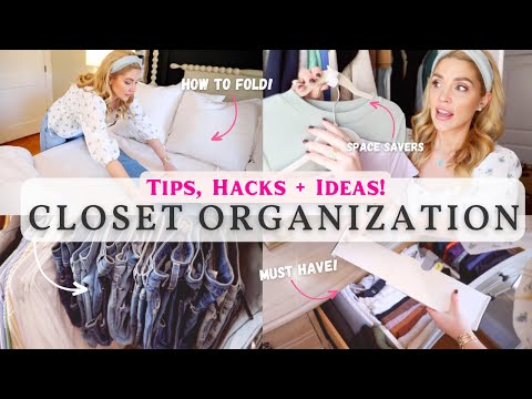 10 EASY Closet Organization Tips! (hacks + ideas that actually work!)