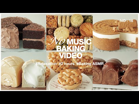 (16) 2 hours No Music Baking ASMR Video | Relaxing Sleep Sounds | Cake, Cheesecake, Dessert