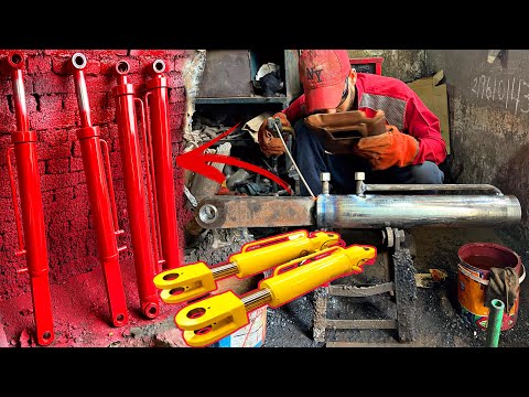 How Hydraulic Cylinder and Jacks are Manufactured From Large Steel Tube || Honing & Machining