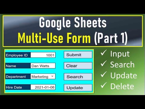 Google Sheets Search Form Part 1