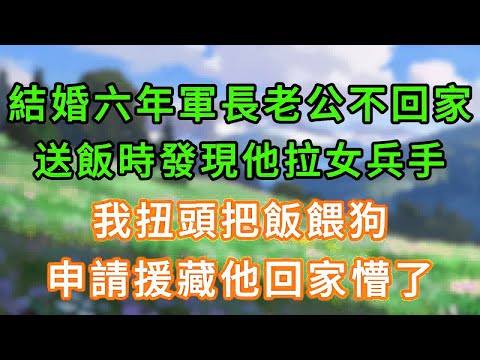 結婚六年軍長老公不回家,送飯時發現他拉女兵手,我扭頭把飯餵狗,申請援藏他回家懵了! #情感故事 #為人處世 #生活经验