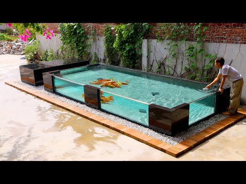 How to make a modern 4-sided glass aquarium with Filter Multifunction Ultra Quiet Internal