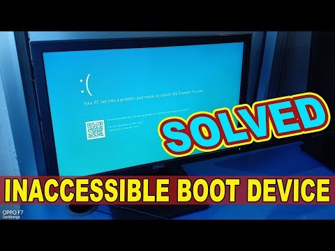 [SOLVED] Inaccessible Boot Device Blue Screen Error | Your PC ran into a problem and needs restart