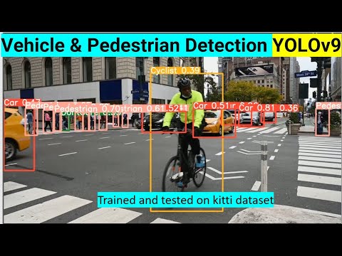 Vehicle and Pedestrian Detection Using YOLOv9 and Kitti dataset