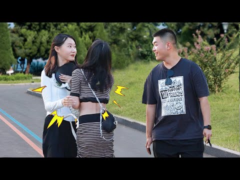 Two Girls Bump into Each Other While Staring at Men | Prank