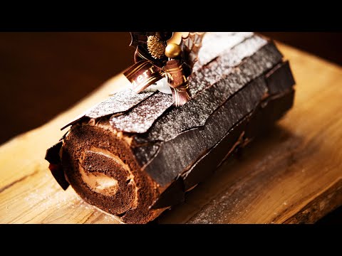 How to make Christmas Chocolate Log Cake “Bûche de Noël au chocolat”