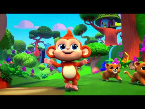 Wheels on the Bus | DuDu Monkey Dance | Fun Kids Song & Dance! P473