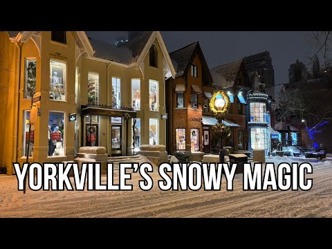 Walking Yorkville During a Boxing Day Snowstorm | 4K 60