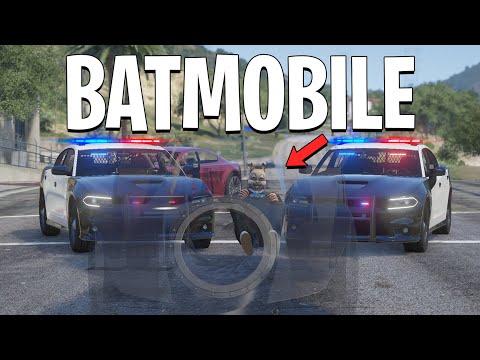 Running From Cops In A Invisible Batmobile on GTA 5 RP