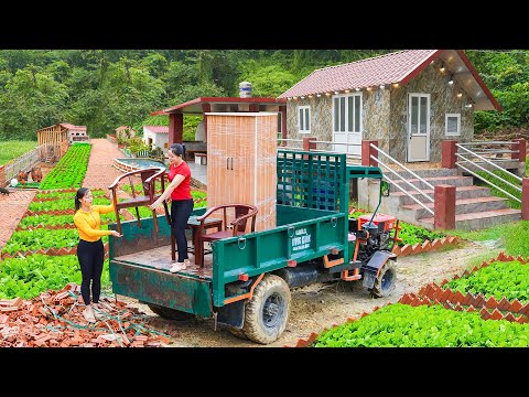 Use Truck To Transporting Wooden Furniture : Bed, Wardrobe, Table and Chair