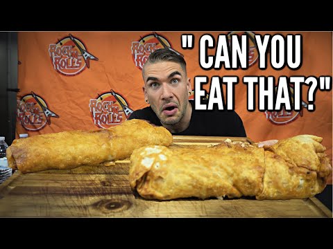 WORLDS BIGGEST EGG ROLL CHALLENGE | GIANT EGG ROLLS In Philadelphia | Rock N' Rolls | Man Vs Food