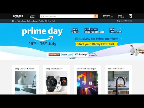 Amazon Shopping Website Clone Using Only HTML & CSS